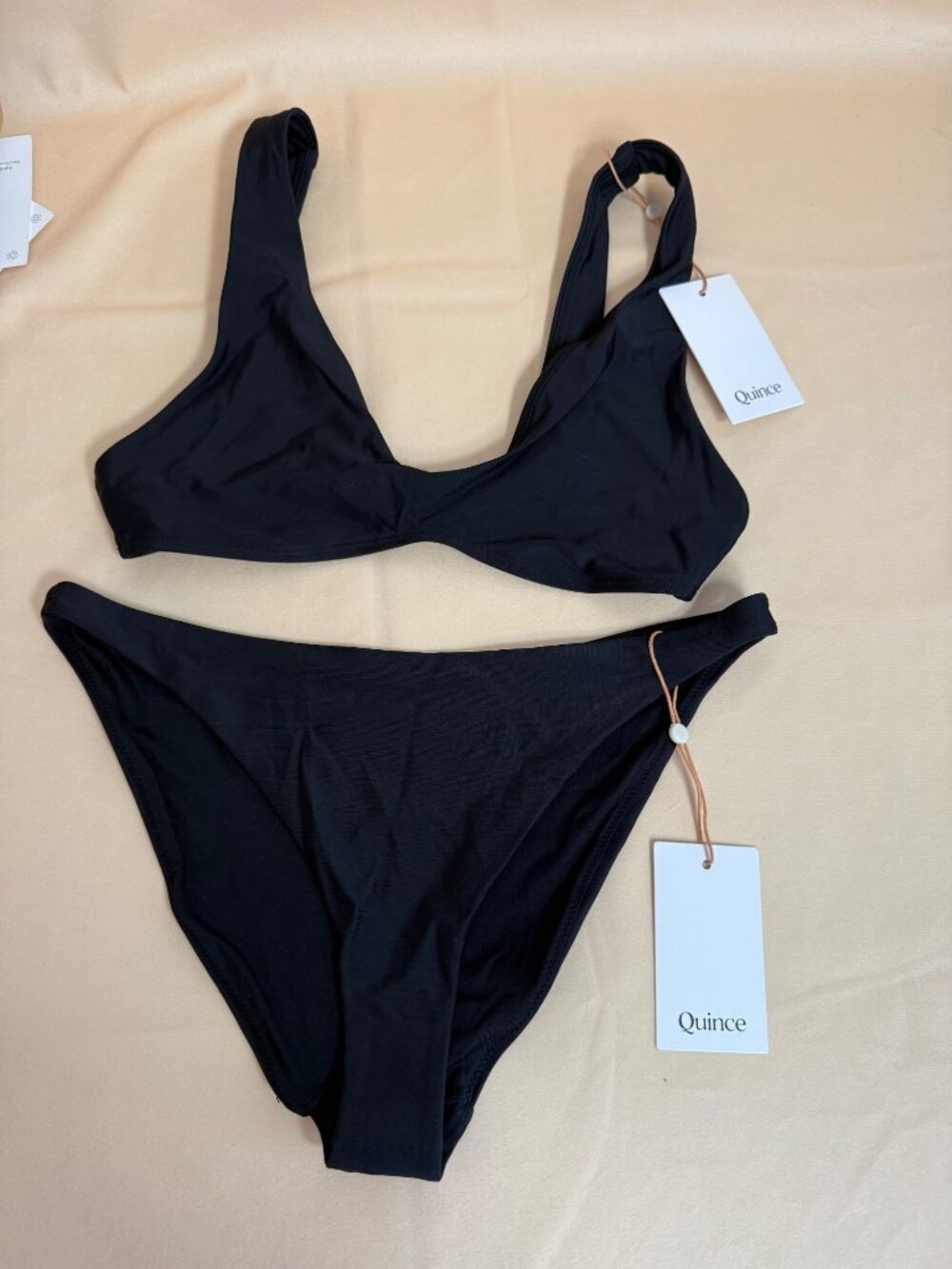 Quince Womens Black Bikini Set Size Small